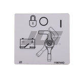 119674 Decal, Emer Battery Discon | Skyjack